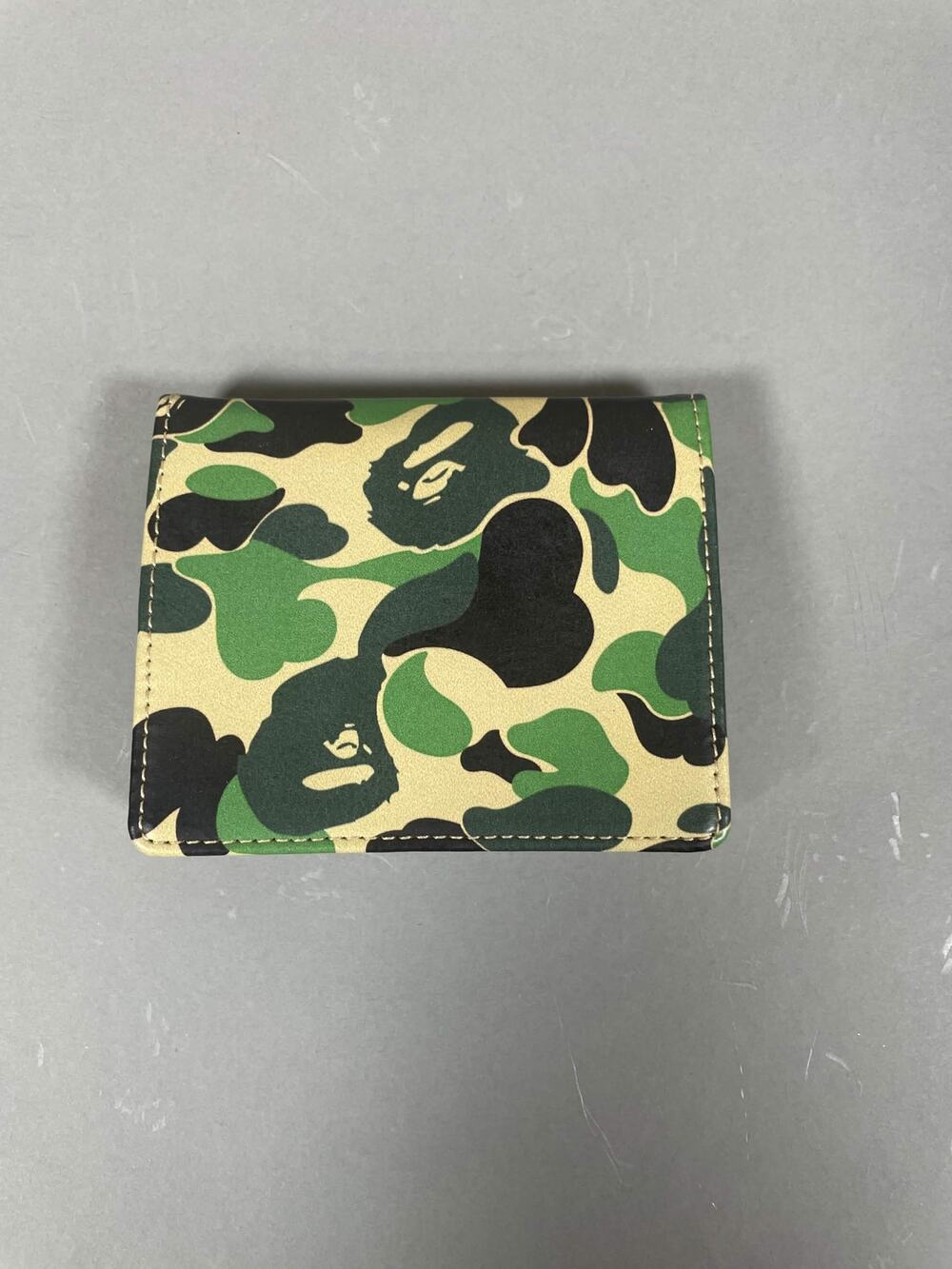 A Bathing Ape Camo Coin Pouch Green BAPE